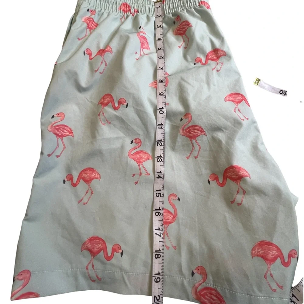 Wave Zone lined Swim Trunks sea foam green  with flamingos size XXL‎